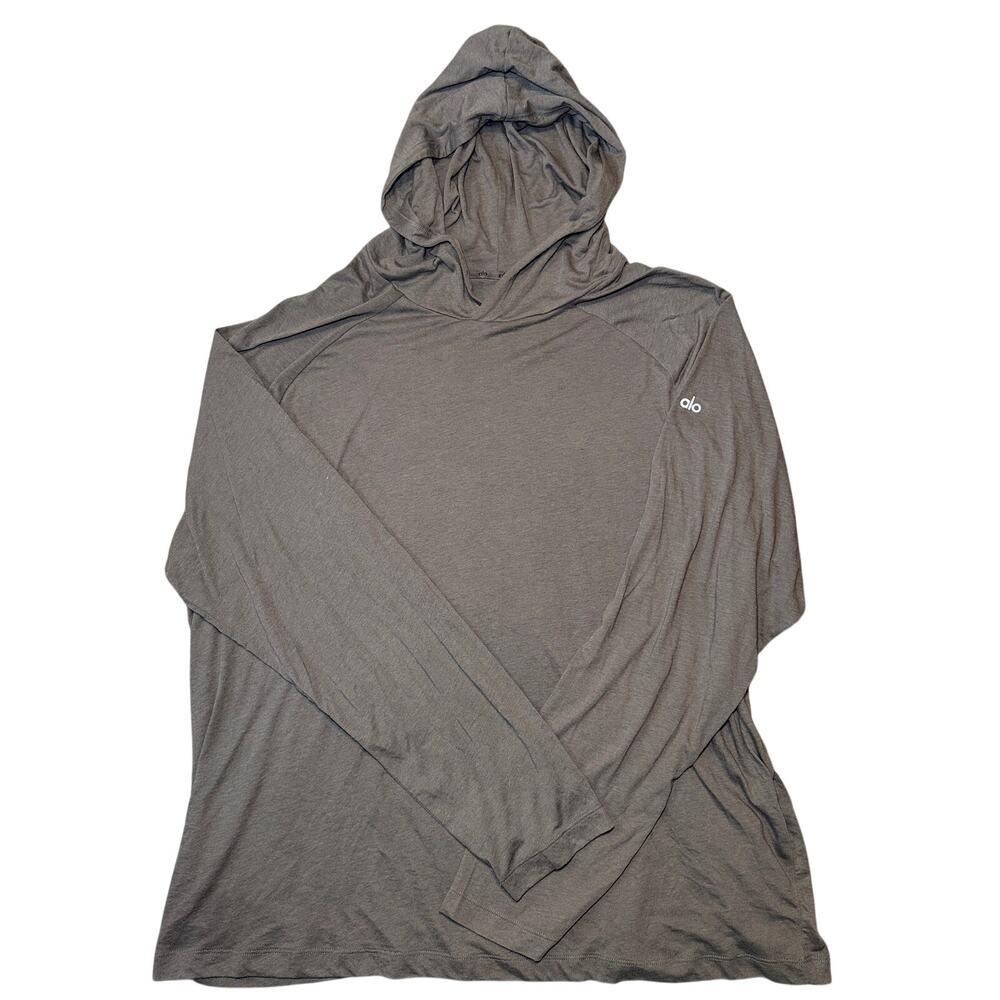 Alo Unisex Hoodie 2XL Gray Heather Pullover Casual Athletic